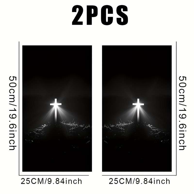 2pcs Light In The Dark Jesus Christian Themed Stickers