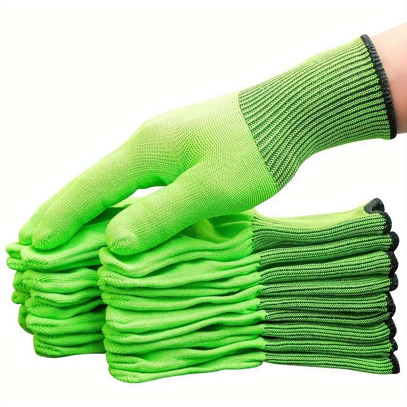 10 Pairs Tangerine One Size Fits All Multi Purpose Work Gloves