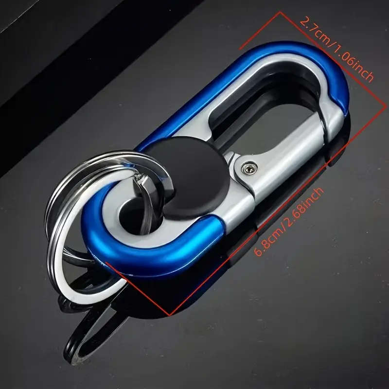 Men's Fashion Black Metal Alloy Car Keychain