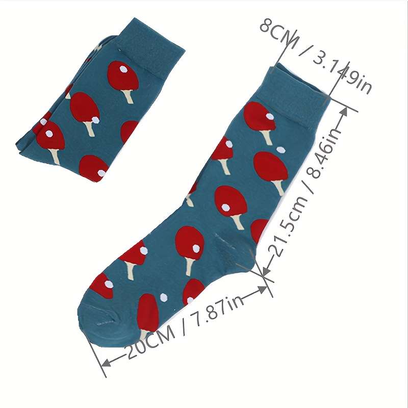 1 Pair Basketball Pattern One Size Socks