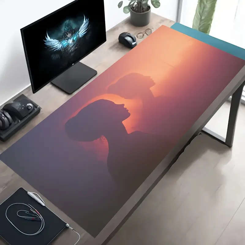 1pc 30x60cm Gaming Mouse Pad Soft Rubber Base Non-Slip Washable Desk Mat for Laptop and Keyboard