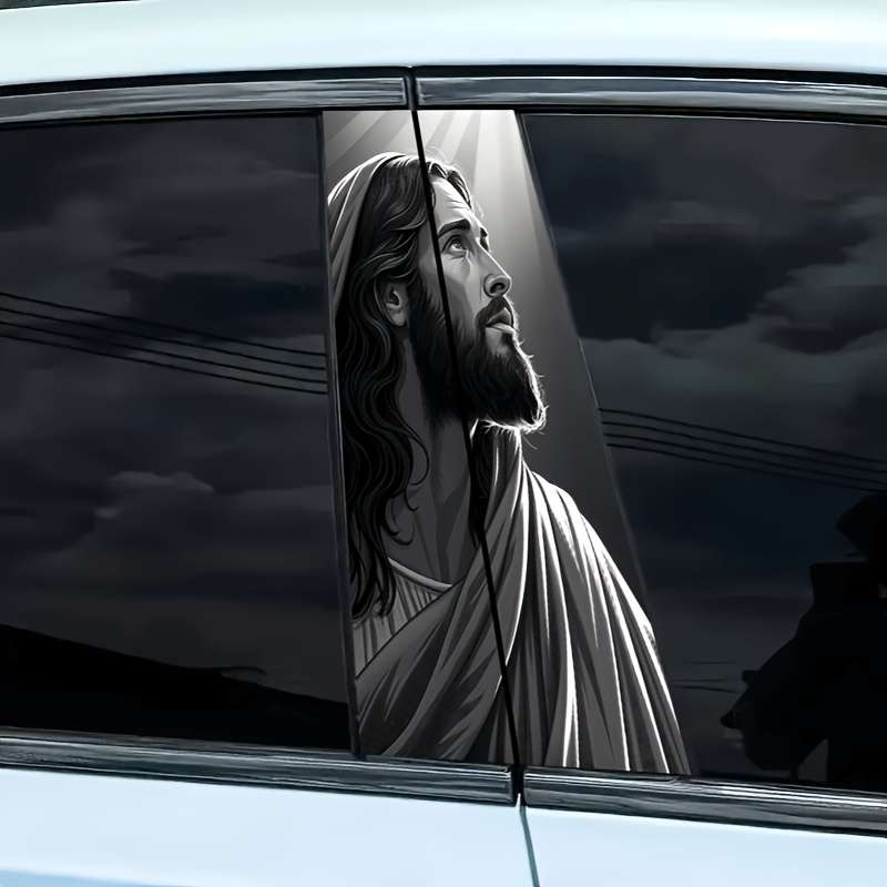 2pcs Jesus Christian Themed Stickers