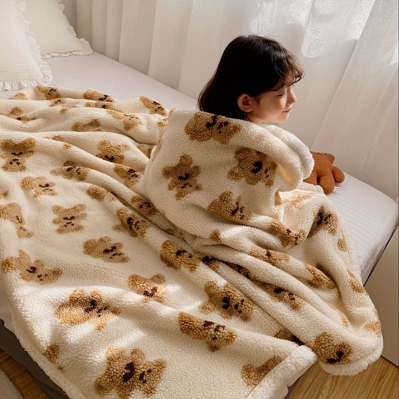 1ps Blanket Color Brown size 100x150cm