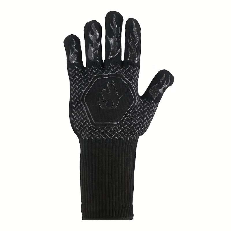 1pc Silicone BBQ Gloves 1472F Non-Slip Grill Gloves Kitchen Cooking Gloves for Grilling Bak
