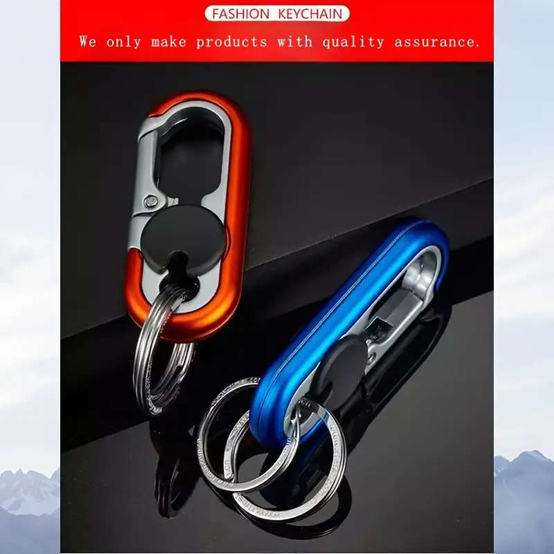 Men's Fashion Black Metal Alloy Car Keychain