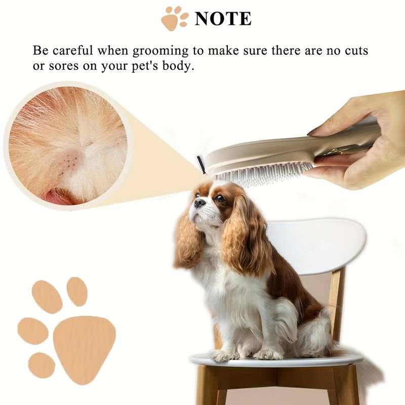 1pc Orange Cushion Comb Pet Comb