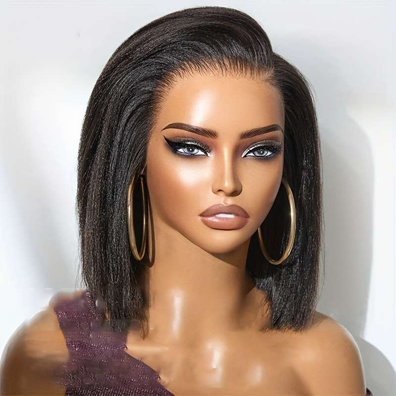 1Pc Black 35.56cm Fashion Design Wig