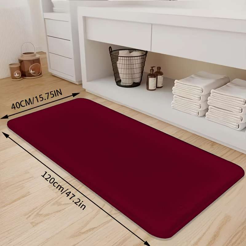 1Pc Burgundy 40x120cm Floor Mat