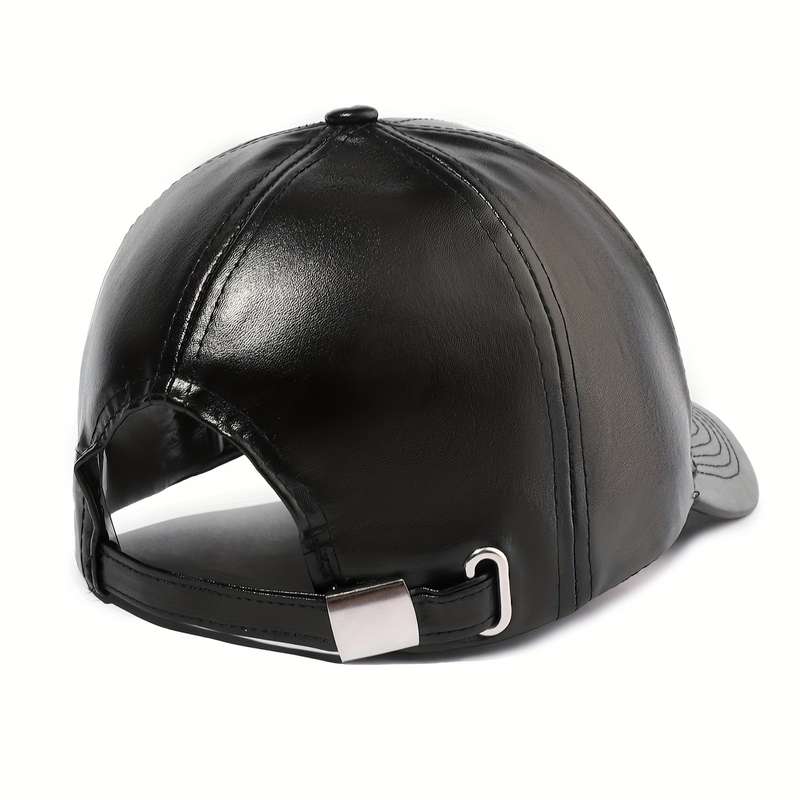 1pc Street Personality Simple PU Leather ONE LOVE Embroidered Baseball Cap Suitable for Outdoor