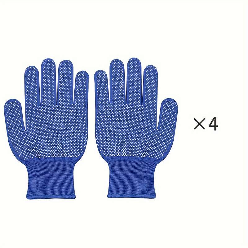 4Pairs BlackAnd Blue Multi Purpose Work Gloves