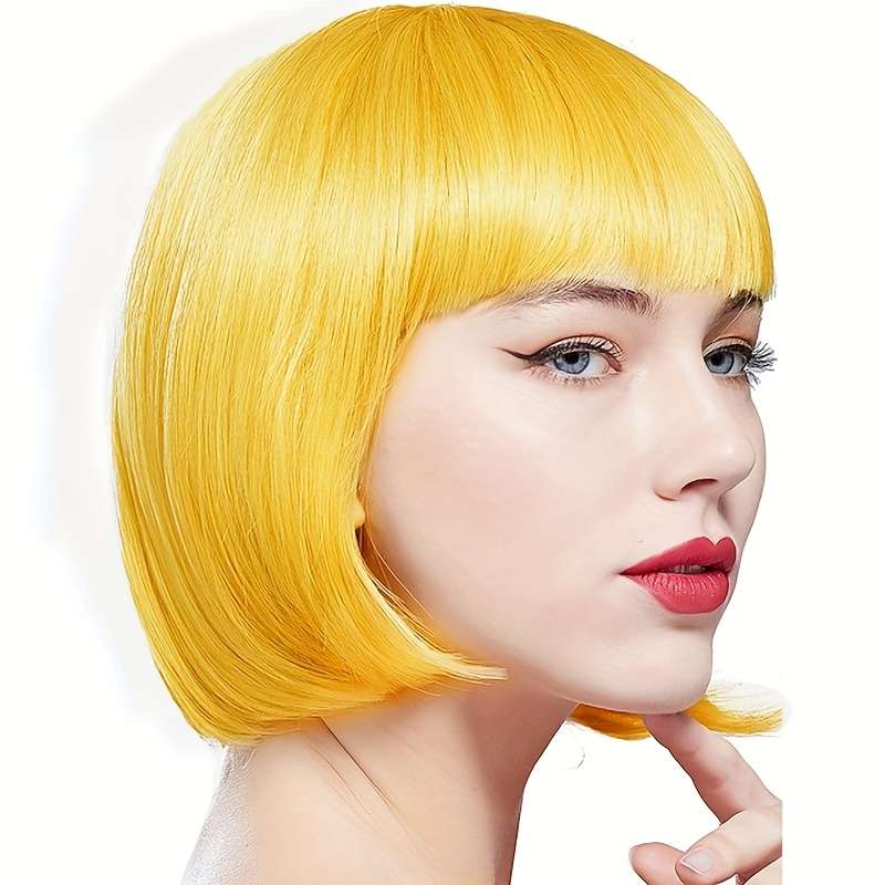 1Pc Orange 25.4cm Fashion Design Wig