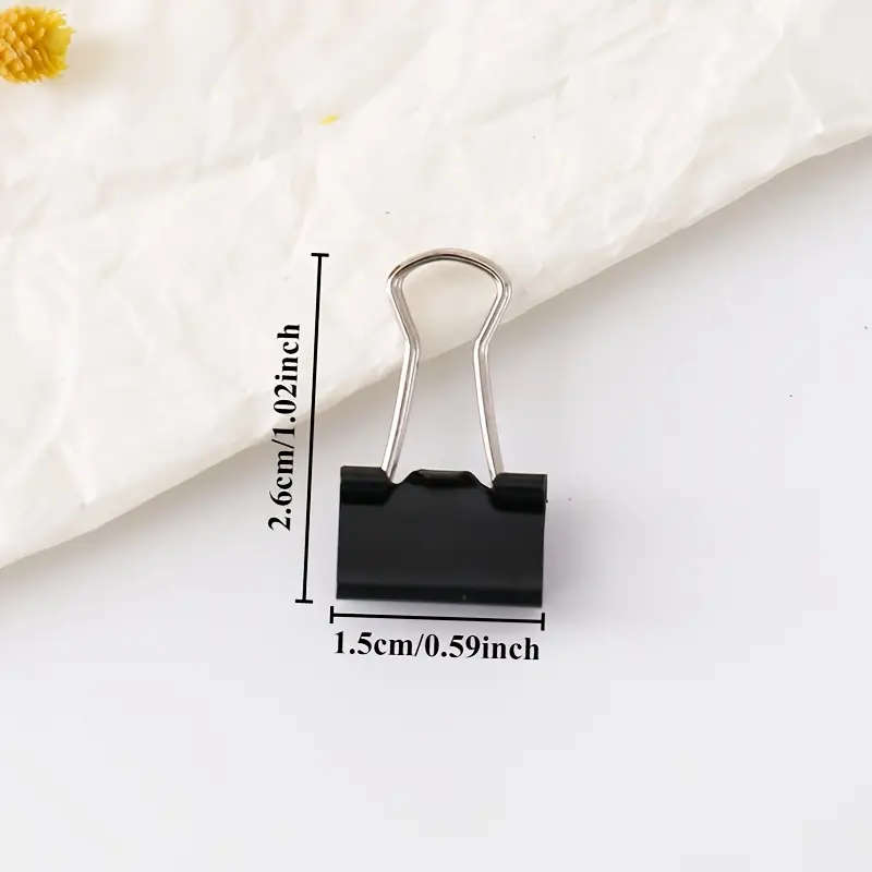 30pcs Durable Rust-Resistant Metal Binder Clips Small Paper Clamps for Office Classroom Teachers