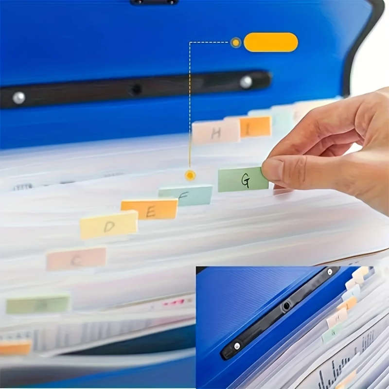 Waterproof A4 Paper 13 Pocket Folding File Organizer With Handle
