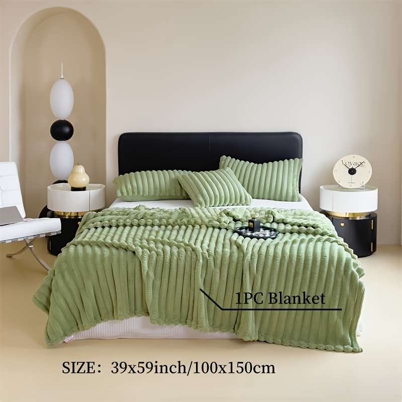 1ps Blanket Color Cream Green size 100x150CM