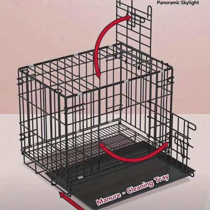 1pc Coffee color size Size:S 73*73*43cmPet Cage
