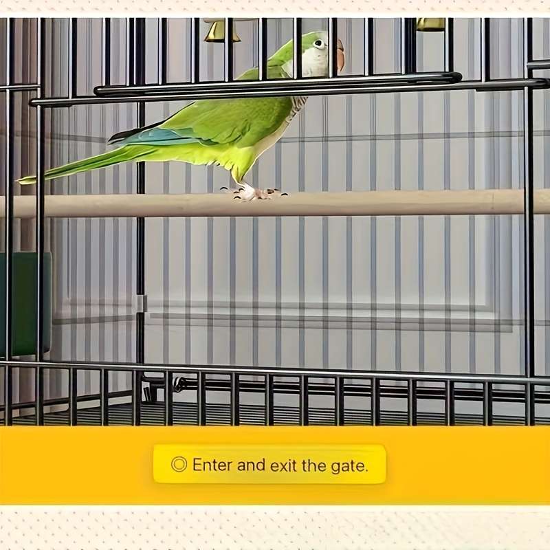 1pc Black cage + tray + trough + standing pole size 20.08*13.78*15.35 inches/51*35*39 cmPet Cage