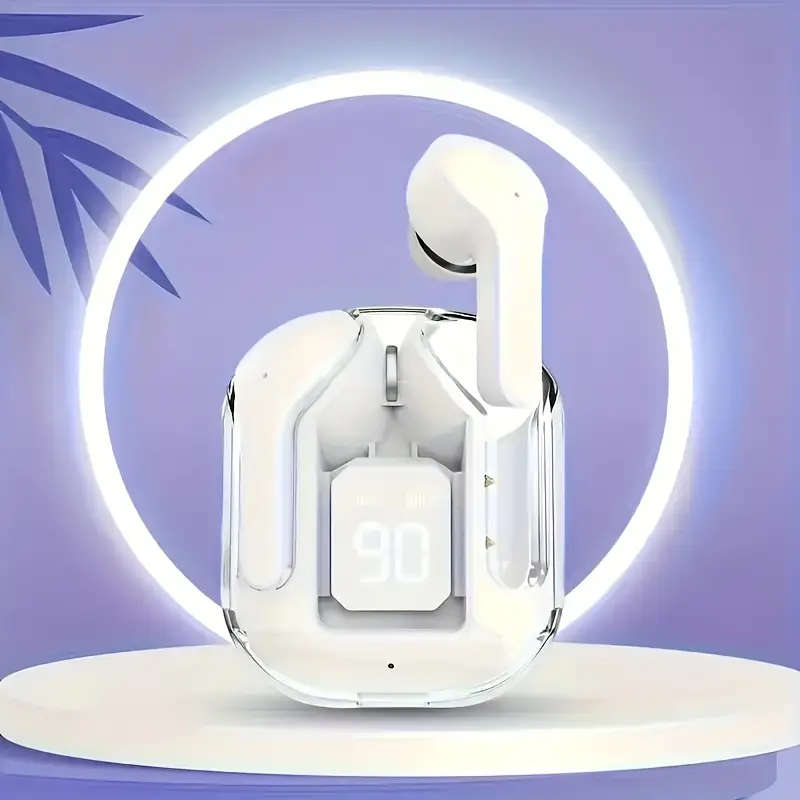 Wireless In-Ear Sports Headphones with LED Digital Display Plastic Rechargeable Lithium Polymer
