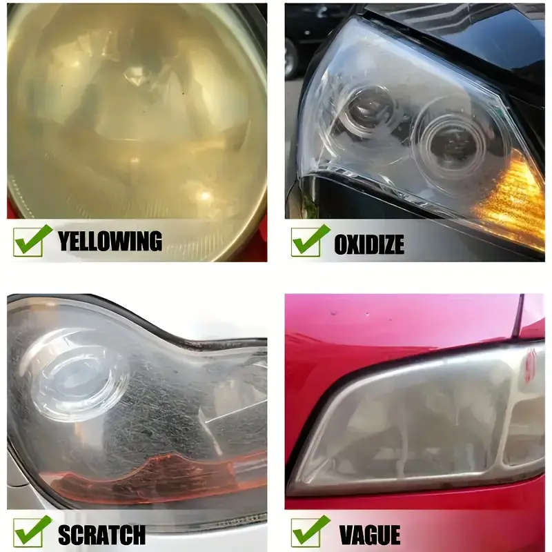 1pc Universal Headlight Restoration Kit Car Headlamp Polishing Paste Enhances Visibility Removes Yel