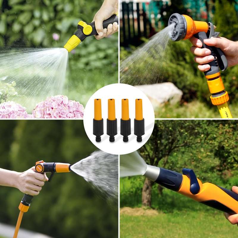 2Pcs Yellow And Black Hose Pipe Garden Nozzles
