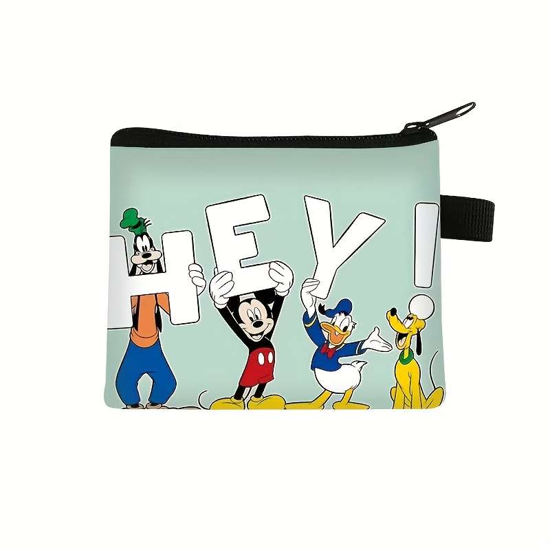 1pc Minnie Mouse Mini Coin Pouch Cute Zippered Cartoon Bag with Playful Design Polyester Materia