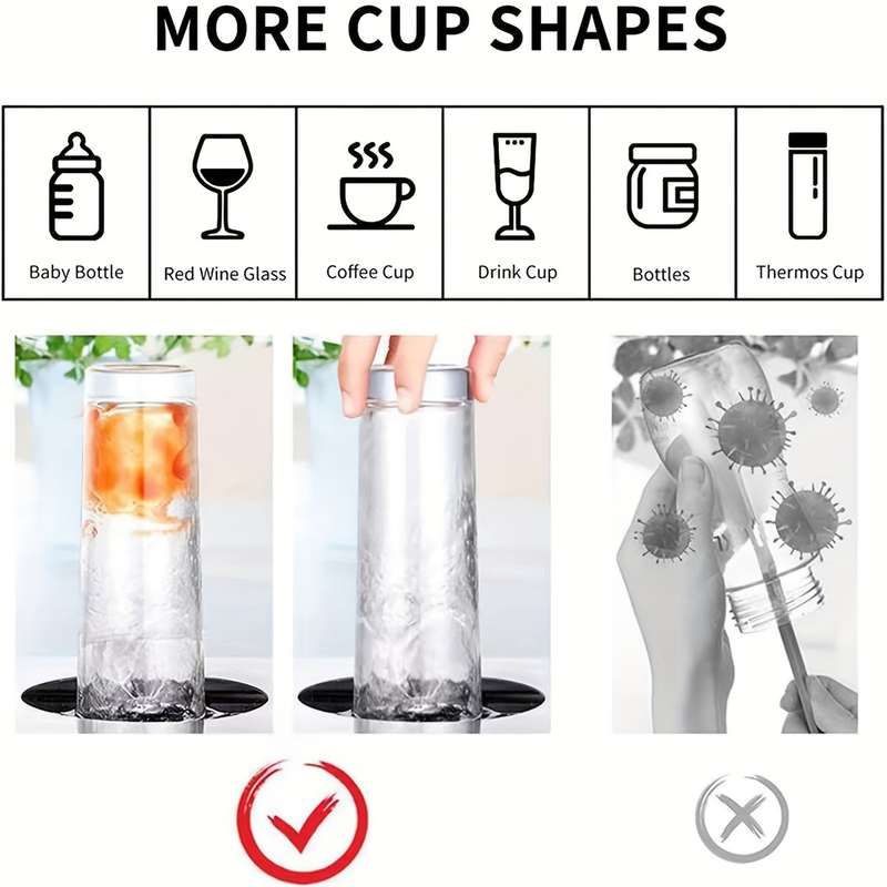 1pc Easy-Install Kitchen Faucet Glass Rinser High-Pressure Multi-Nozzle Design for Quick Cleanin