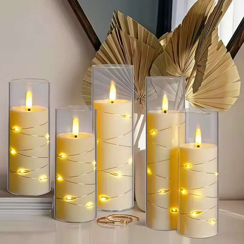 5-Piece Led Candle Set With Remote Control