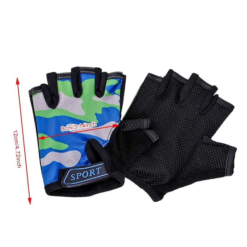 1 Pair Red Size L For 6 To 10 Years Old Outdoor Sports Gloves