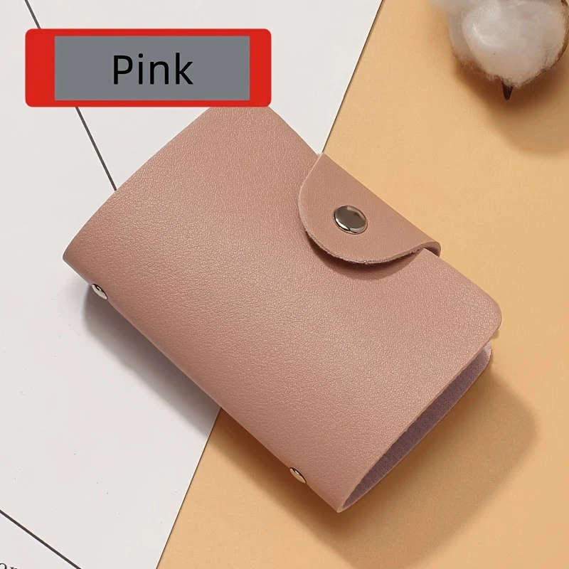 Waterproof Double-Layer Cowhide Business Card Holder Wallet