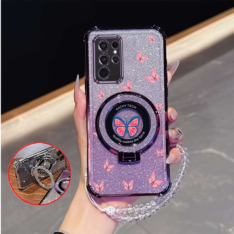 1pc Rose Golden For Samsung Galaxy S22 Ultra 5G Phone Cases
