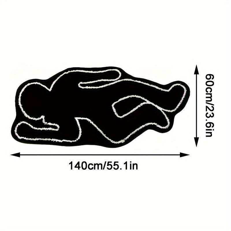1Pc 60x140cm 23.6x55.1inch BlackBody Floor Mat
