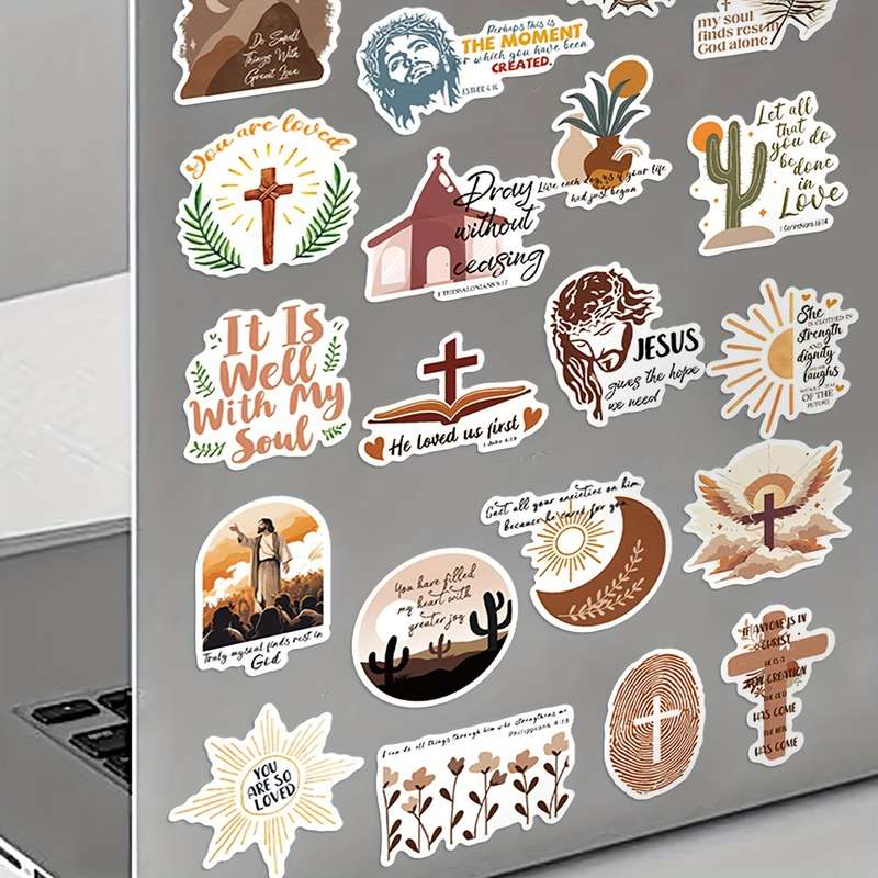 50pc 1set  Jesus Christian Themed Stickers