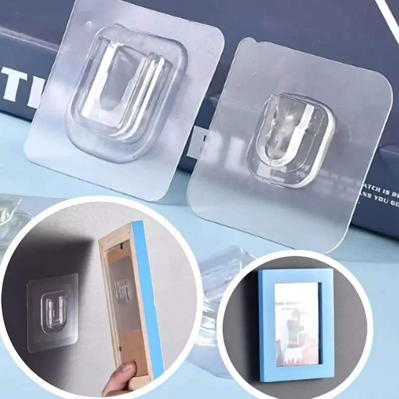 10 Pairs of Powerful Adhesive Hooks with No Trace No Drilling Multi-functional Bathroom and Kitchen