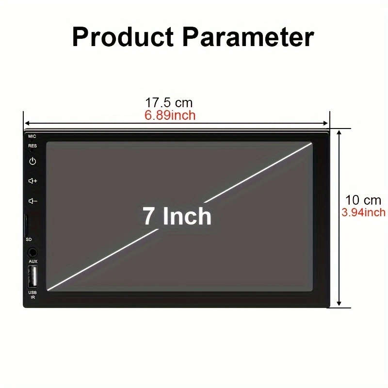 1pc Multimedia Player MP5 Android Auto Carplay 1pc Car Portable 7inch Touch Screen Audio Receiver