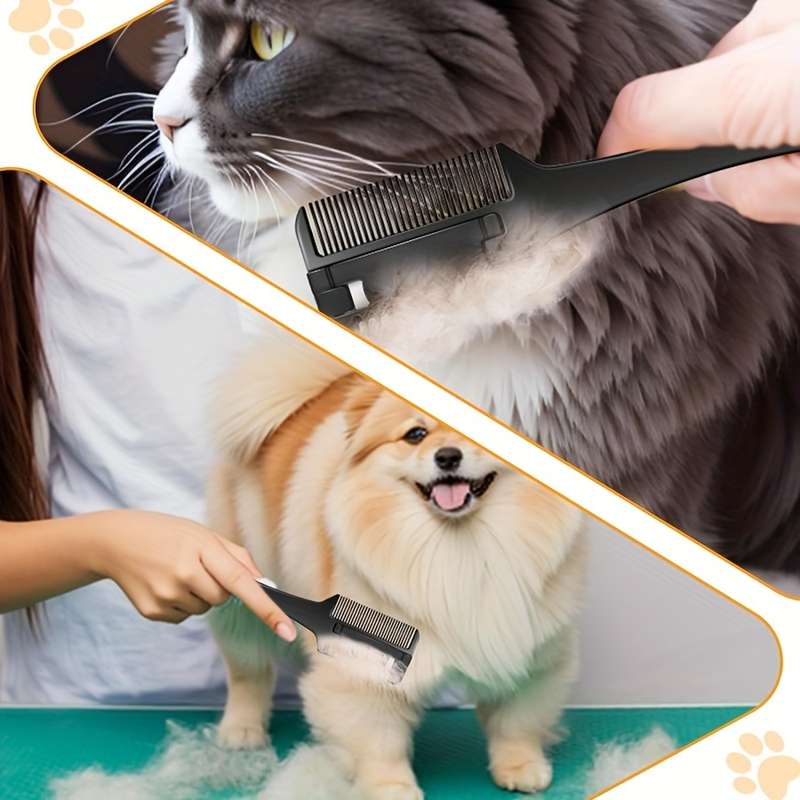 1pc Black Size 1 Comb Add 1 bladePet Comb