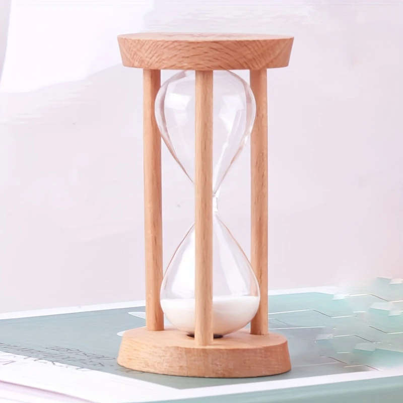 1pc 5-Minute Wooden Timer Timer for Focus Training Study Cooking Swimming Pool Use Manual Sand Timer