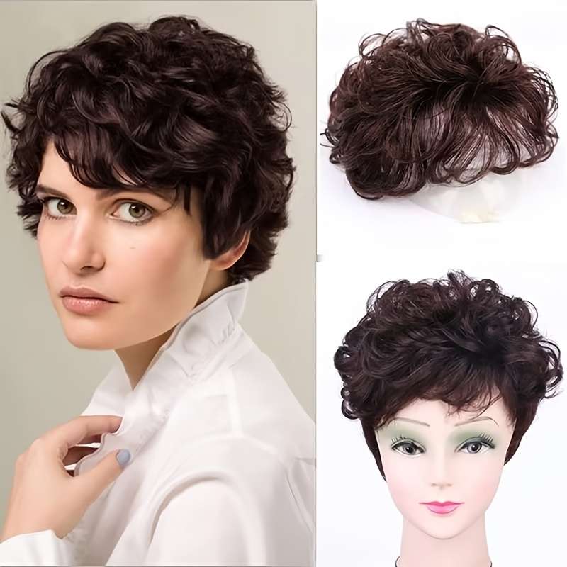 1Pc Black 10.16cm Fashion Design Wig