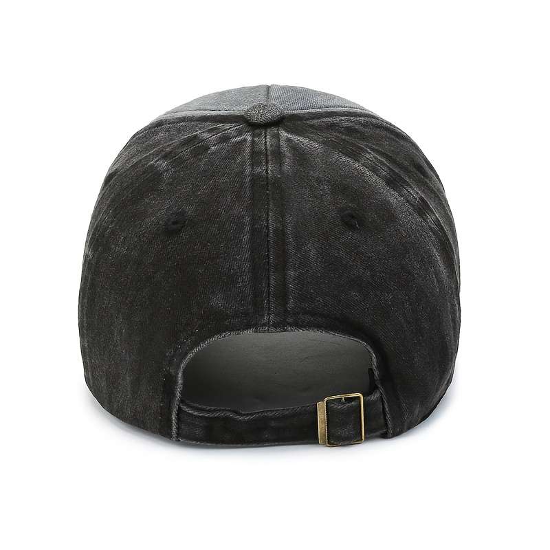 1pc Unisex Vintage Washed Baseball Cap with Shark Embroidery Adjustable Trucker Hat for Men Wom