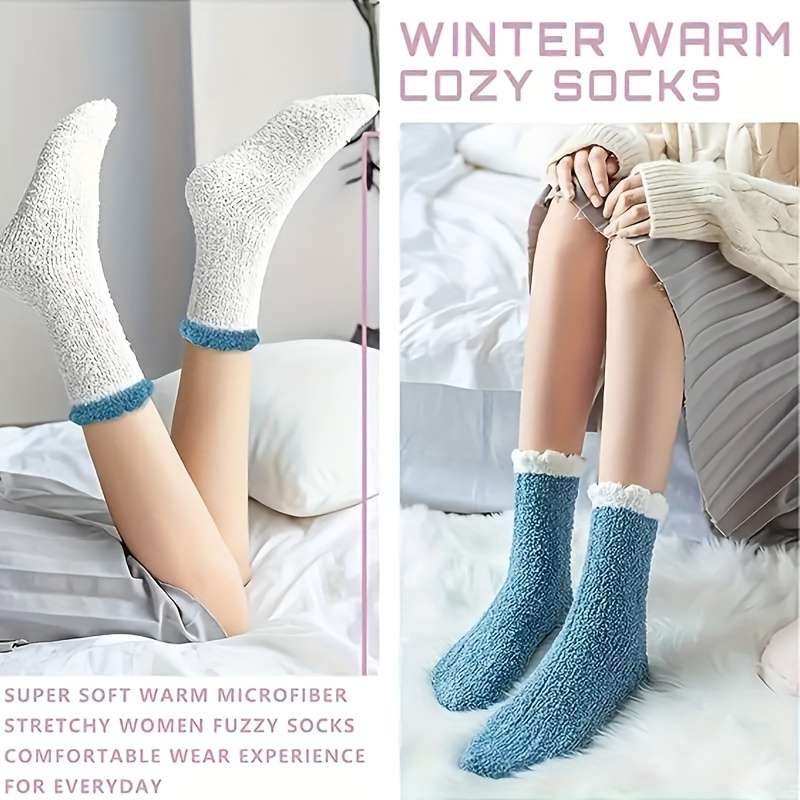 Sock 3 Pairs Of Furry Socks   Random Color   Model 907
