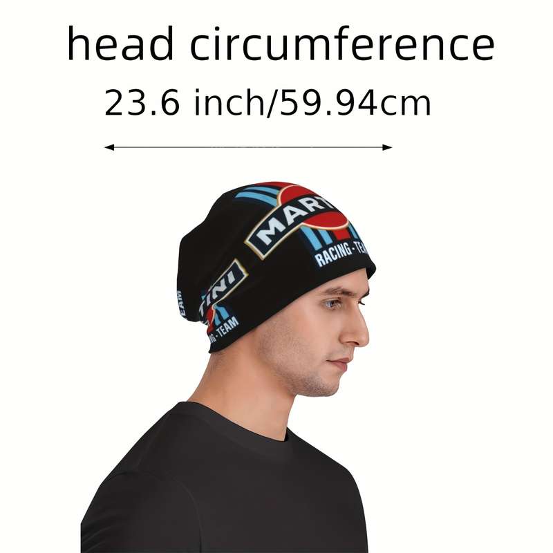 1pc Martini Racing Team Splicing Thin Beanies Caps Outdoor Activity Men Women Gift Choice P