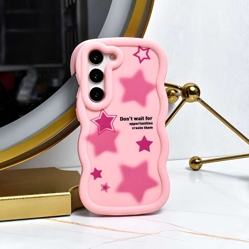 1Ps Pink Red Color For Samsung Samsung Galaxy A34 Phone Cases