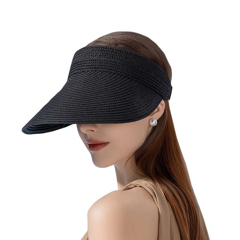 1pc  Summer Sun Hat for Women Outdoor Shade Cap with Large Brim and Foldable Top