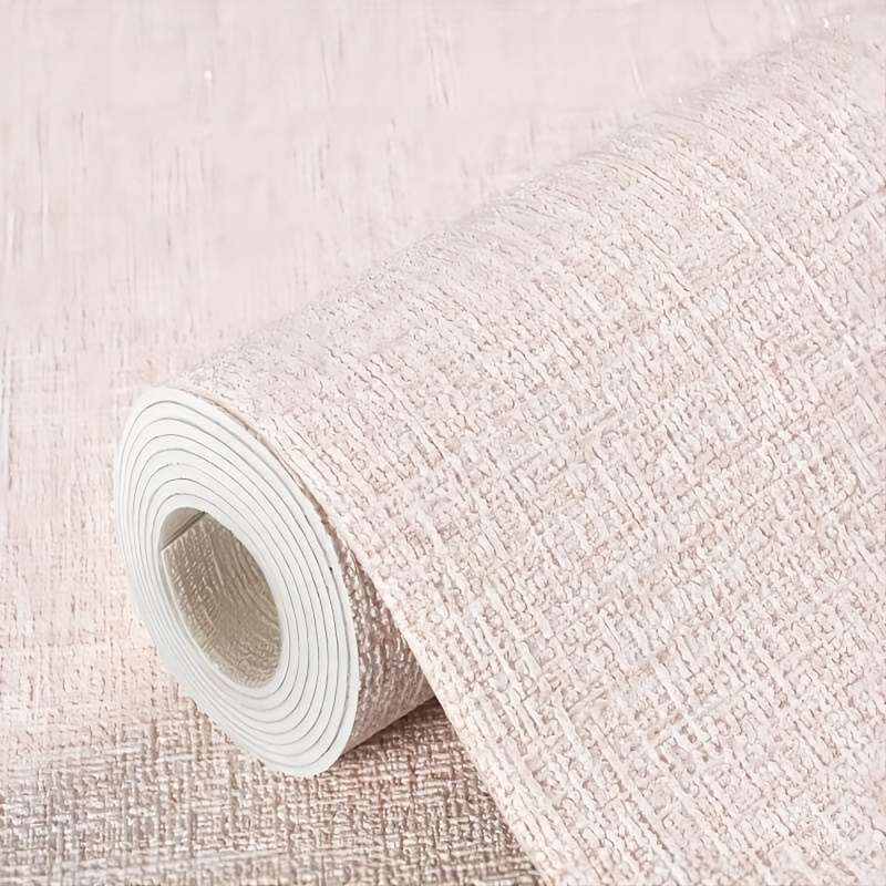 2 Rolls Wall StickersLinen Pattern   Light Pink