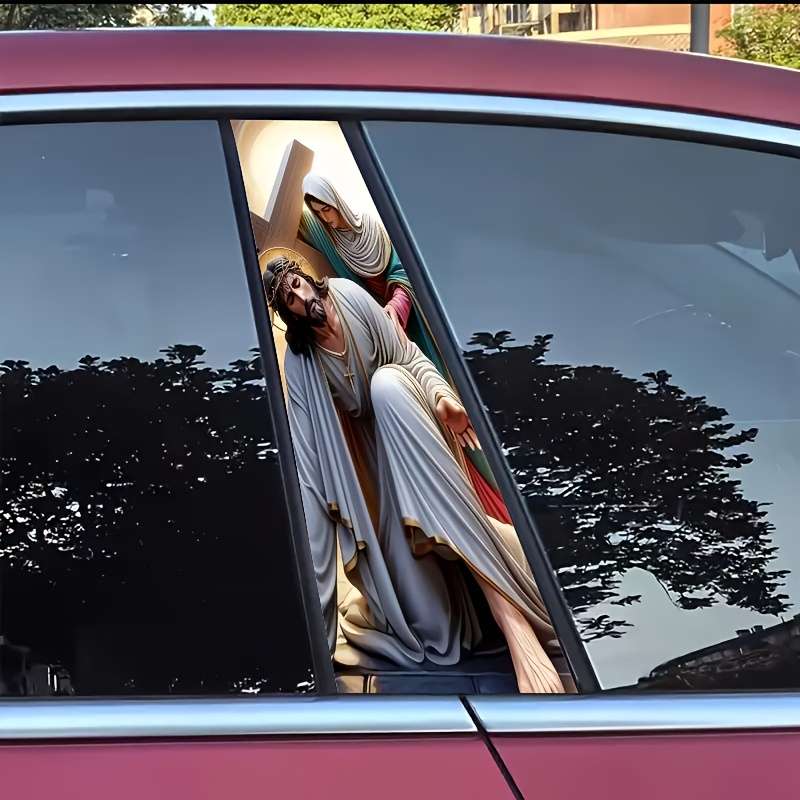 2pcs Jesus Christian Themed Stickers