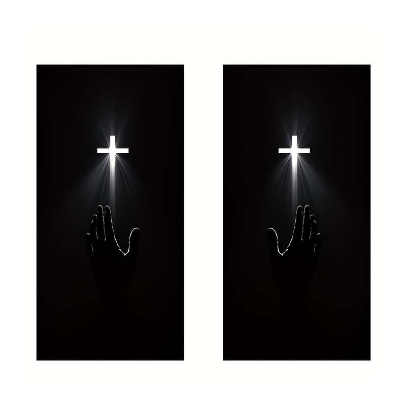 2pcs Jesus Christian Themed Stickers