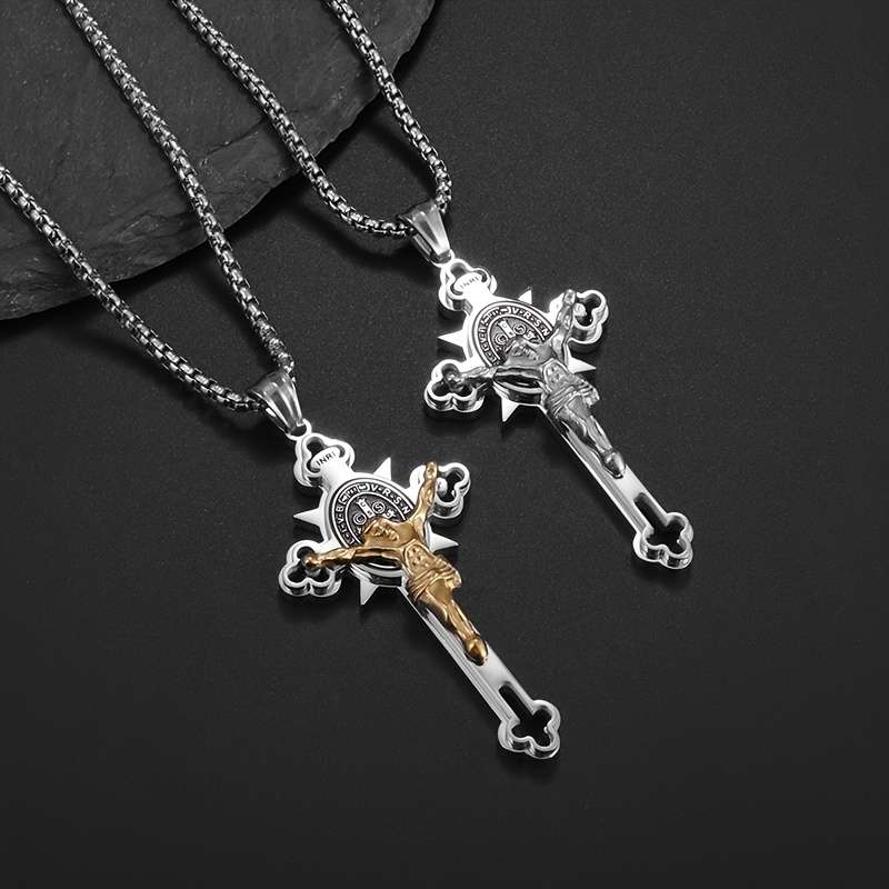 1 Piece Silvery Jesus Theme Pendant
