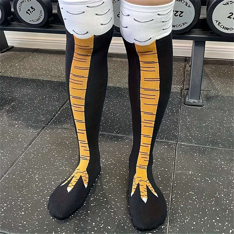 1 Pair Black Yellow One Size Socks