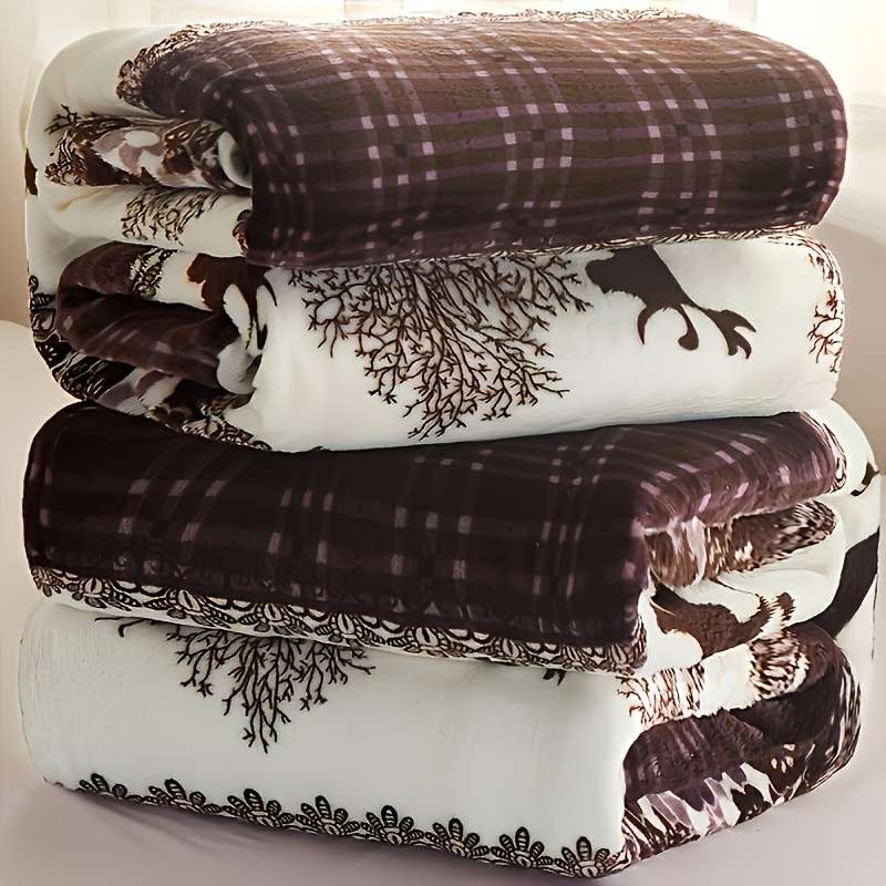 1ps Blanket Color Elk Forest size 200.0x230.0cm