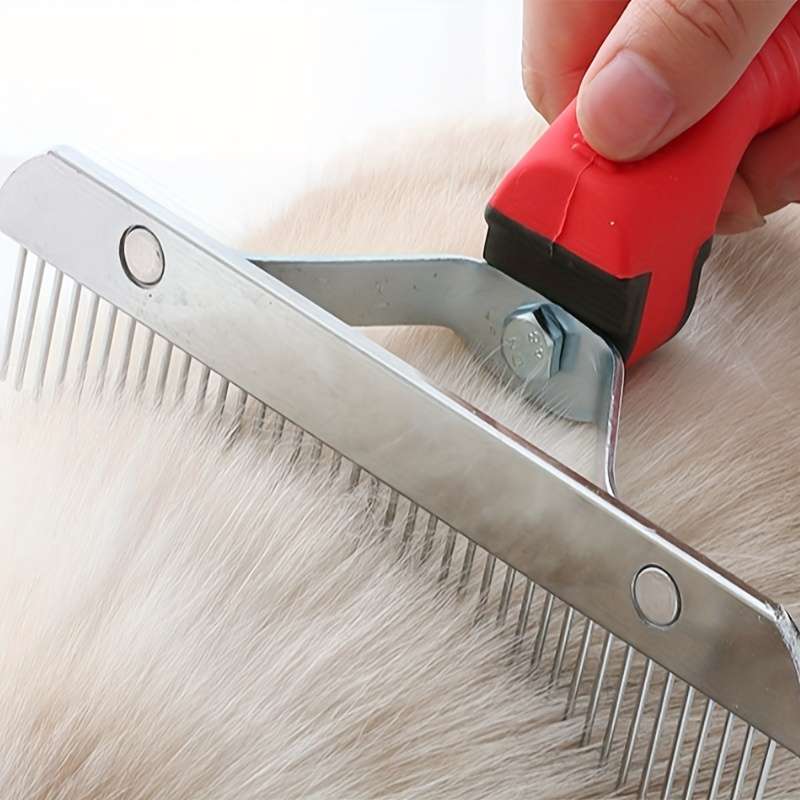 1pc Wood Color Pet Comb