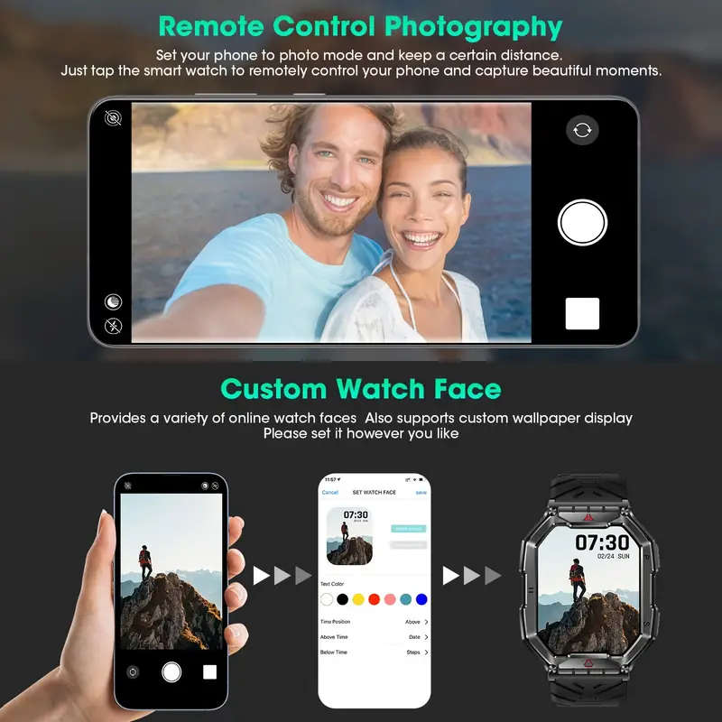2.1-Inch Ultra-Clear Large-Screen Smart Watch 650Mah Battery Life Magnetic Charging Hundreds