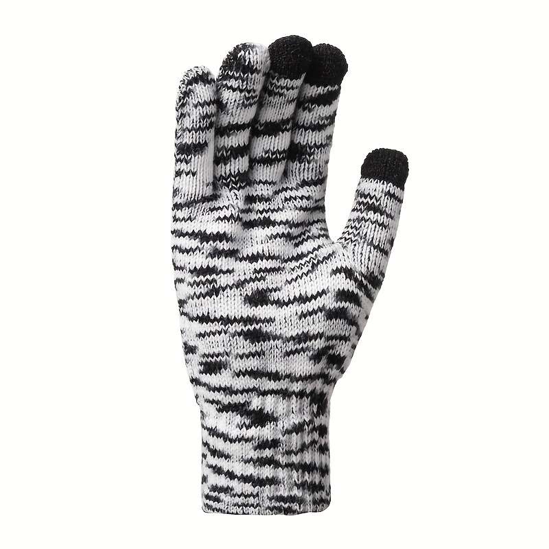 1 Pair Dark Green Color Warm Gloves